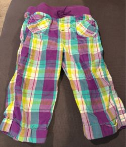Jumping Beans Girls Plaid Pants  with Pockets – 4T