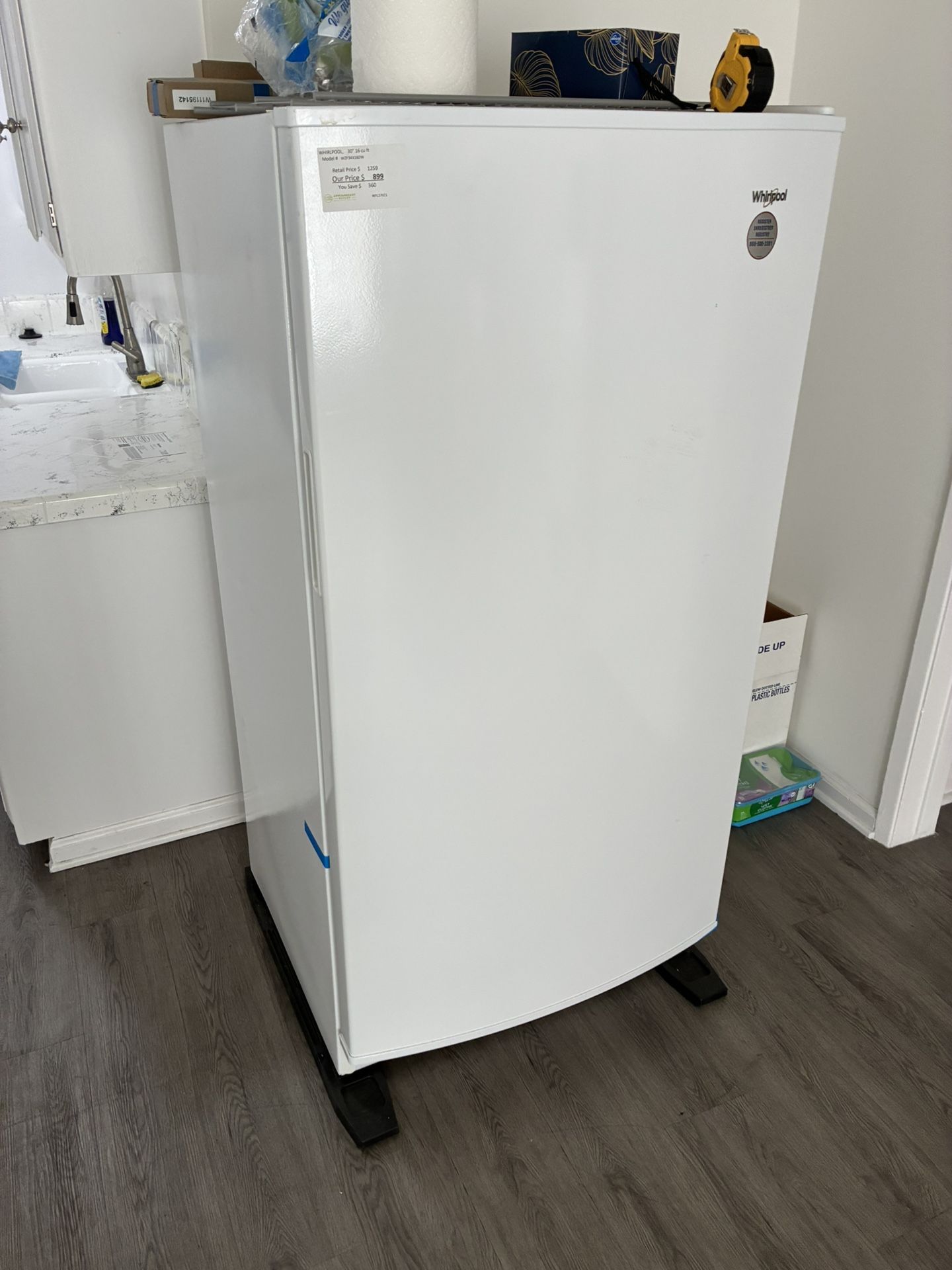 Whirlpool 16 Cu. Ft. Upright Freezer – Spacious & Reliable