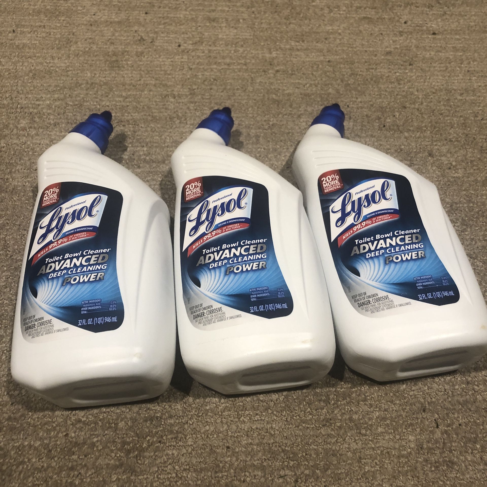 3 Brand New Toilet Bowl Cleaner Lysol Unused Moving Out Sale