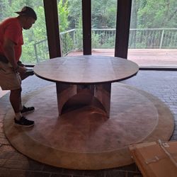 Vintage Italian Glass Dining Table