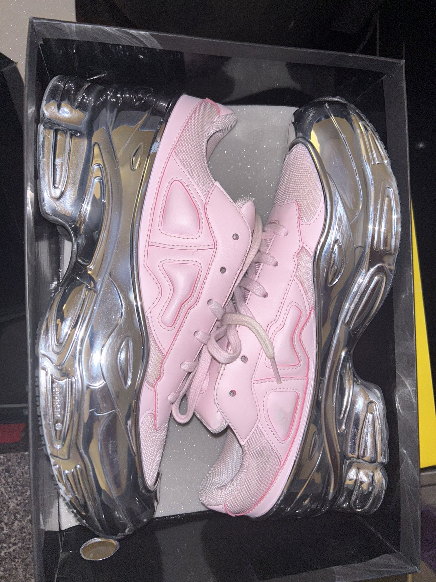 Adidas Raf Simons Ozweego Pink SILVER MIRROR Chrome