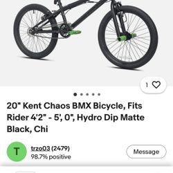 Kent Chaos Bmx Bike NEED GONE NOW !!!