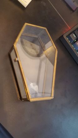 Glass & brass coffin