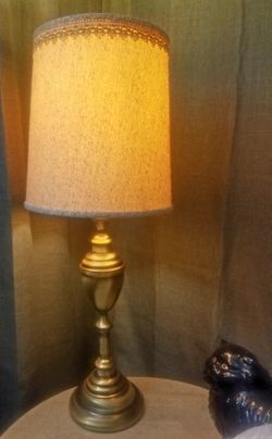 Brass Table Lamp Vintage Mid Century