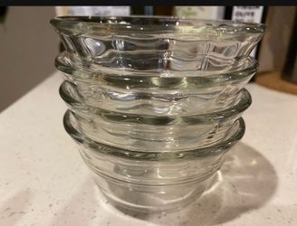 Pirex Clear Glass Bowls Set of 4