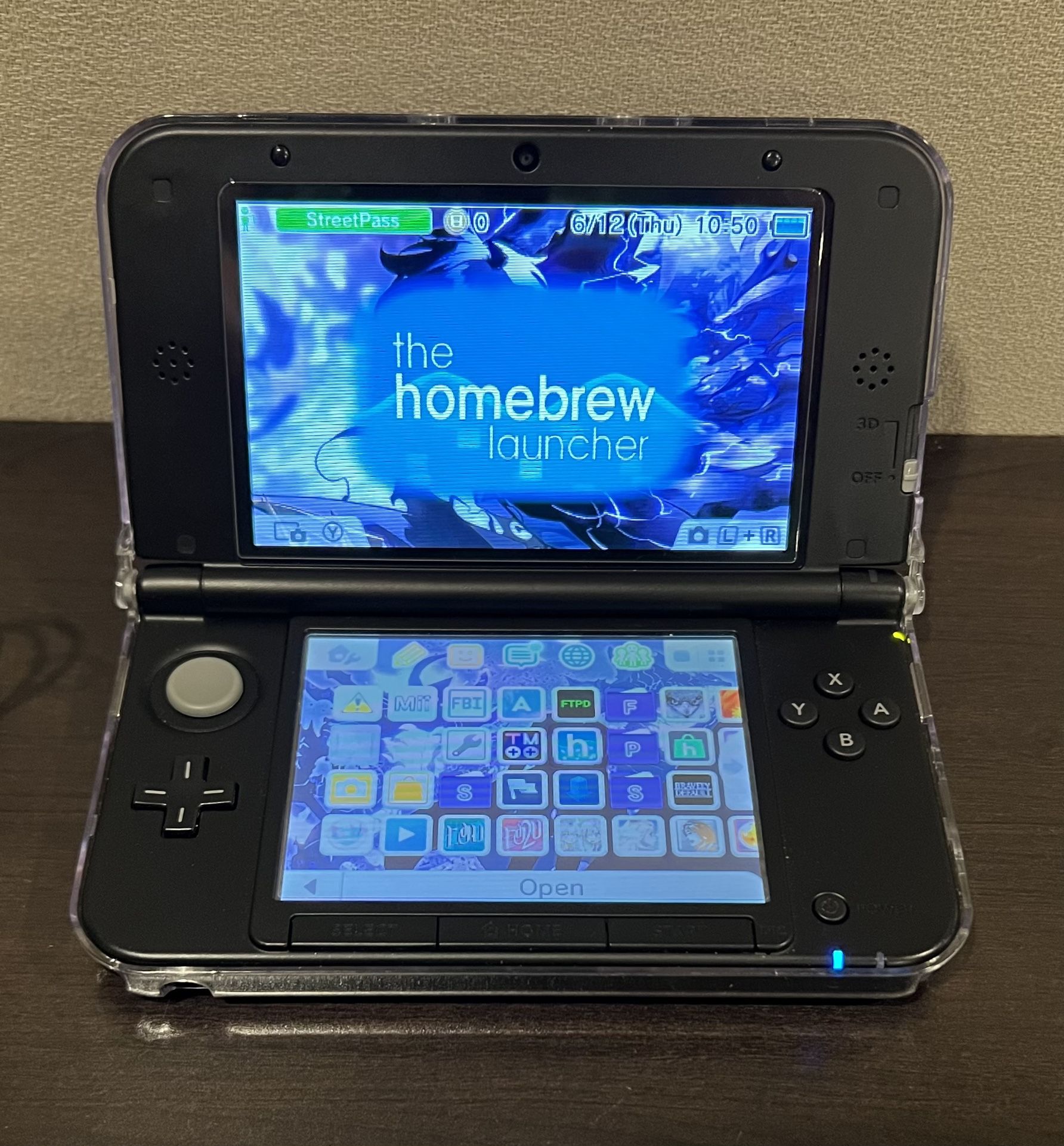 Nintendo 3DS XL Blue 128 gb Micro SD card with adapter Card HBN Twilight