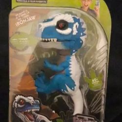 UNTAMED T-Rex's Ironjaw (Blue) Dinosaur Figure 40+ Sounds, Reacts To Touch