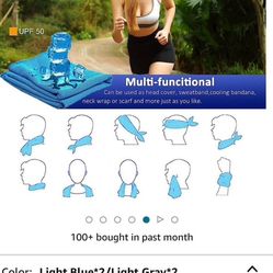 YQXCC 4 Pack Cooling Towel (47"x12") Ice Towel for Neck, Microfiber Cool Towel, Soft Breathable Chilly Towel for Yoga, Sports, Golf, Gym, Camping, Run