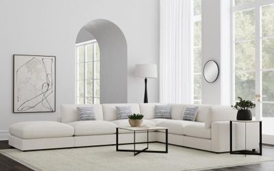 Modular Sectional Sofa Beige / Sofá Seccional Modular Beige – Miami