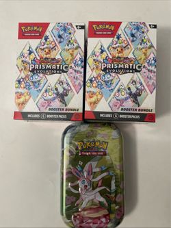 2x Prismatic Evolution Booster Bundles & Mini Tin Lot