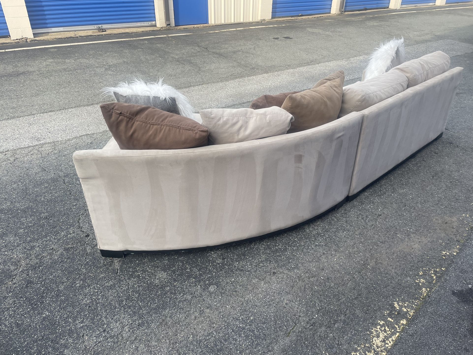 Beautiful Microsuede Sectional Sofa Excellent Condition(FREE DELIVERY)