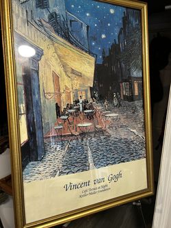 Cafe terrace at night