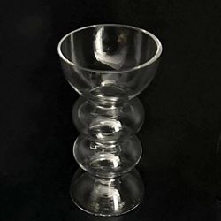 Bubble Glass Pillar Candle Holder Modern Vase Decor Funky Drink Glass