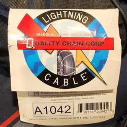 Tire Chains: Quality Chain Corp A1042 Lightning Diagonal Cross Cable, 1 Pair NEW