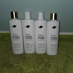 2 Shampoo/2 Conditioner 12oz Dove Lavender & Volume