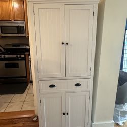 White Kitchen Pantry Cabinet 