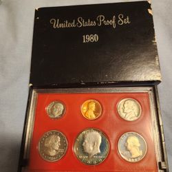 1980-S United States Proof Set 6 Coins U.S. Mint In OGP 