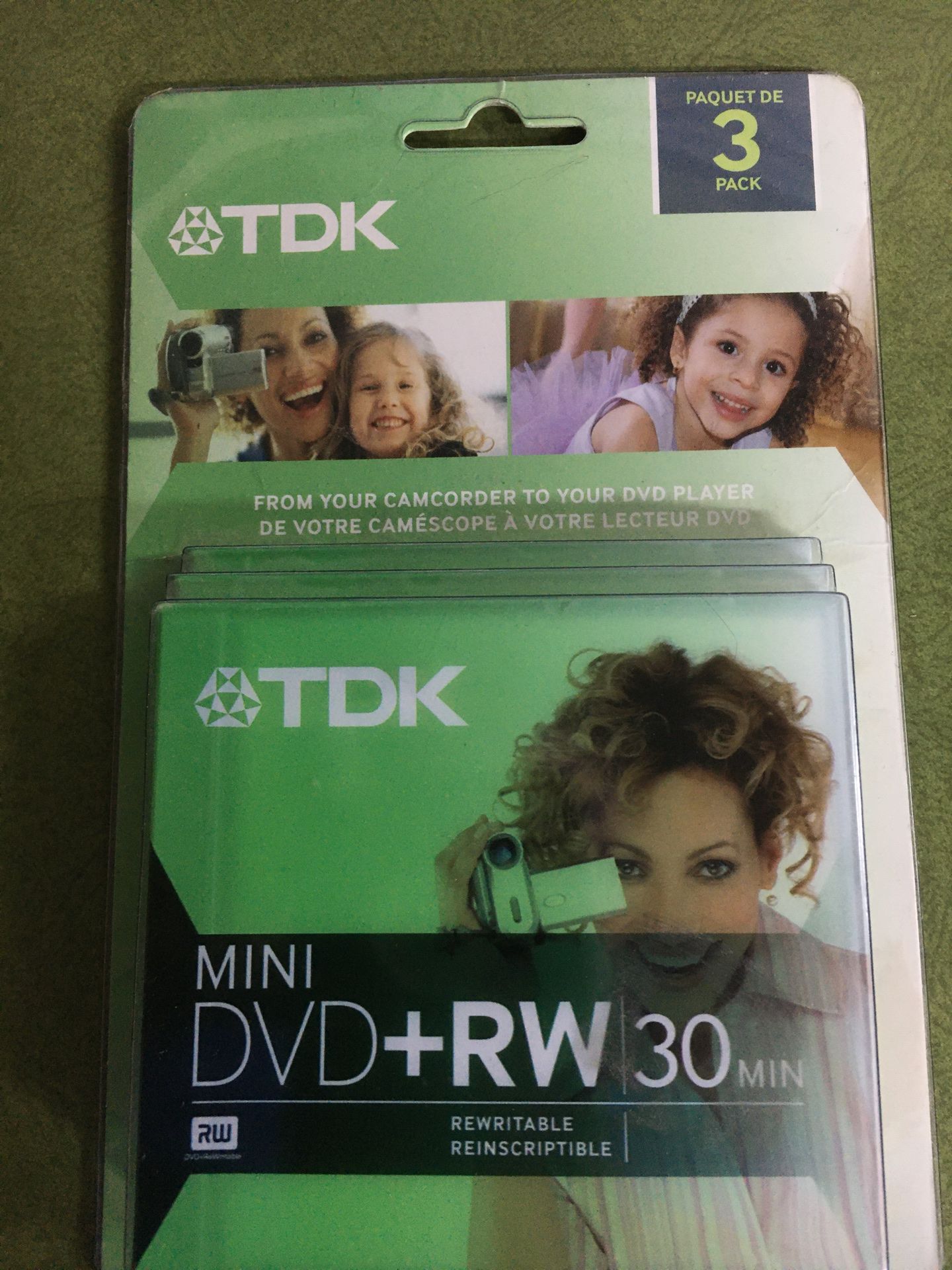 NIB TDK 1.4GB Mini DVD Rewritable +RW 30 Min Disc Backup Video