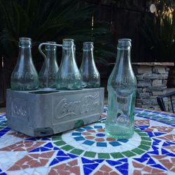 Antique Coca Cola Bottles and Case