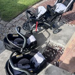 Double Stroller With Car Seats
