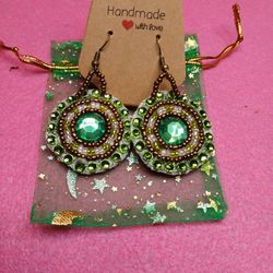 Hand Beaded And Hand Made Earrings 