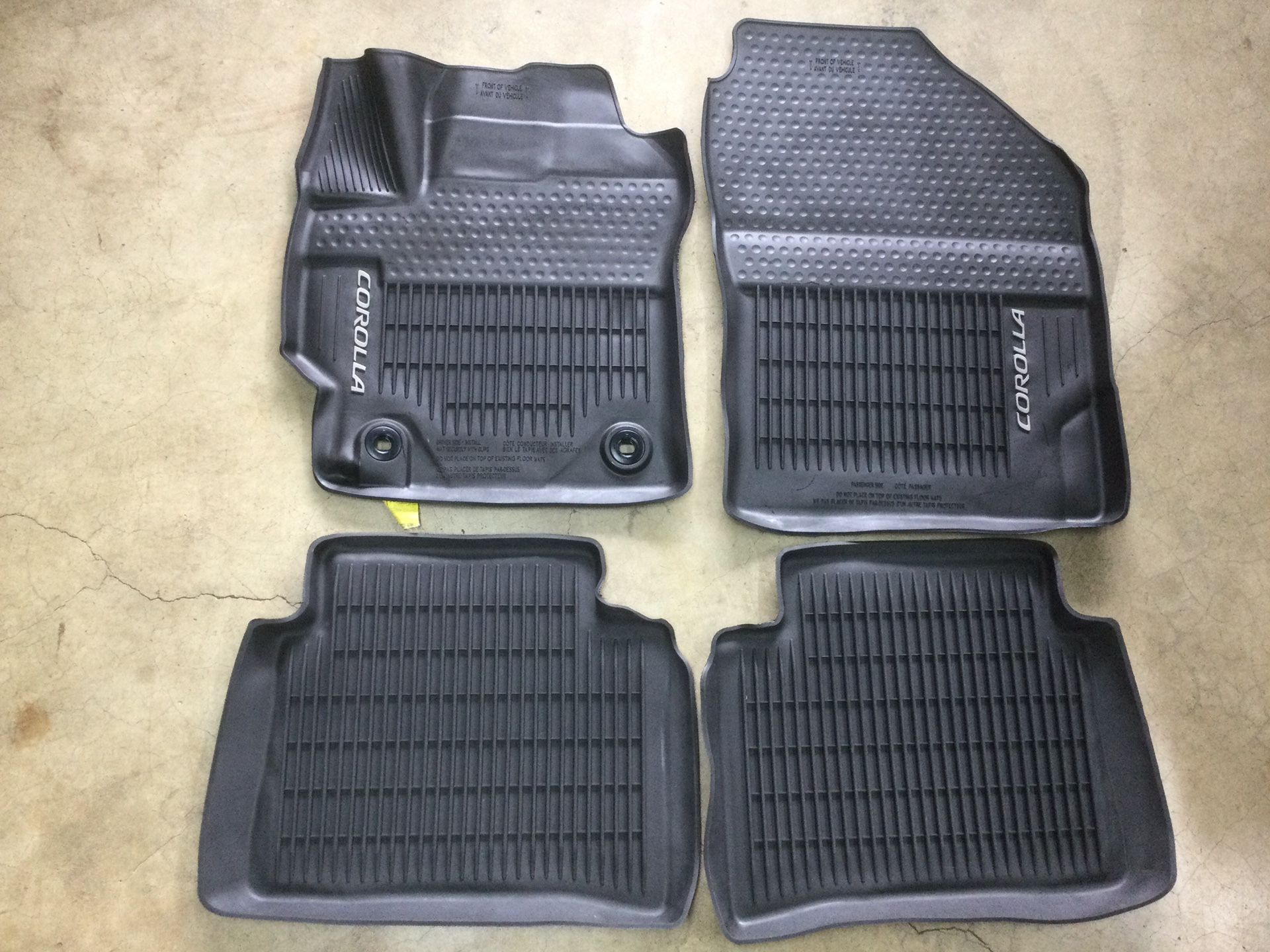 Genuine OEM Toyota Corolla All Weather Floor Mats