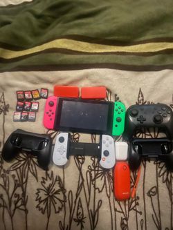 no refund pickup only Nintendo Switch Bundle + 10 Games + Pro Controller + Accessories