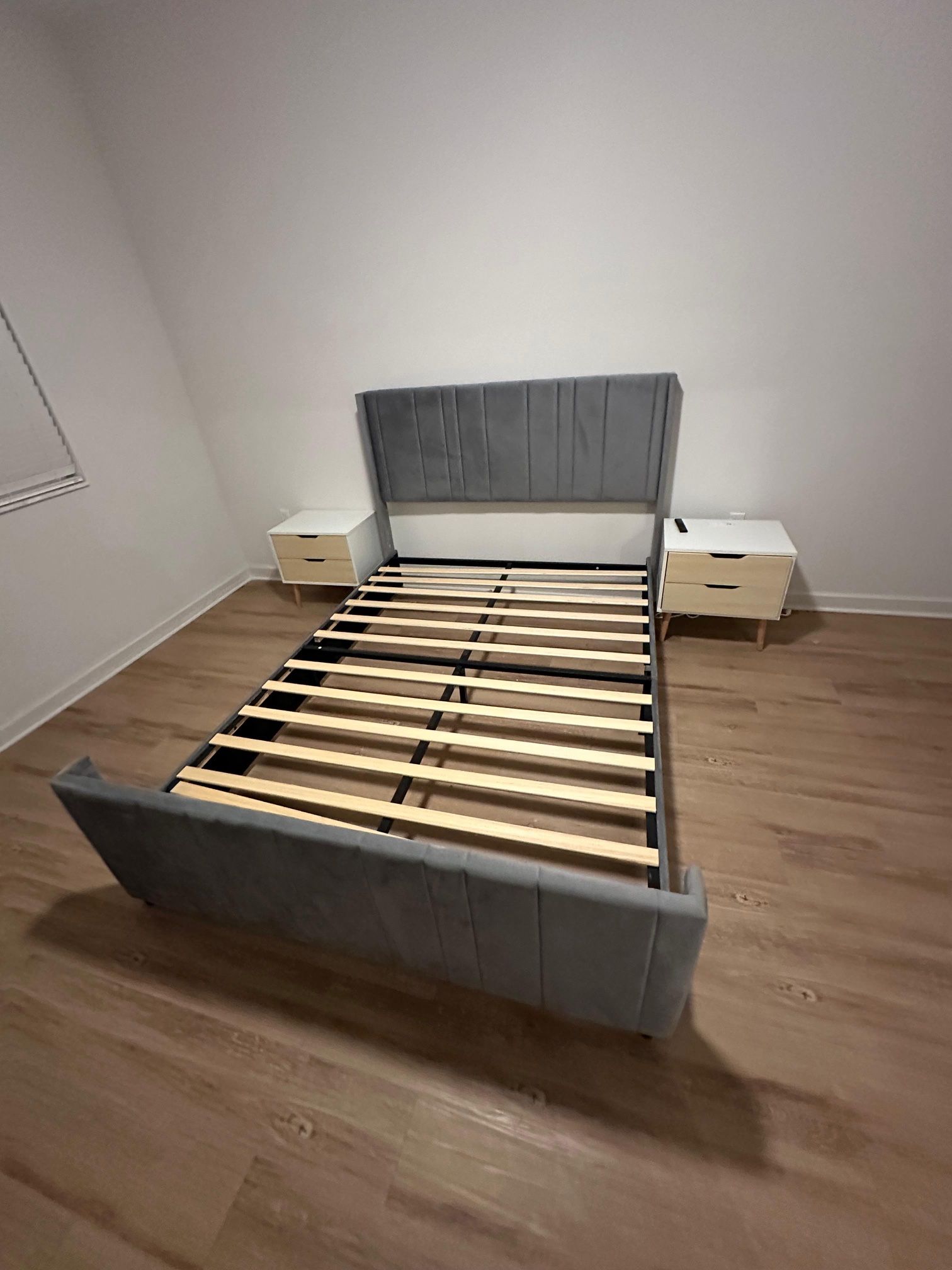 Bed And Bedside Tables With Electric Connection