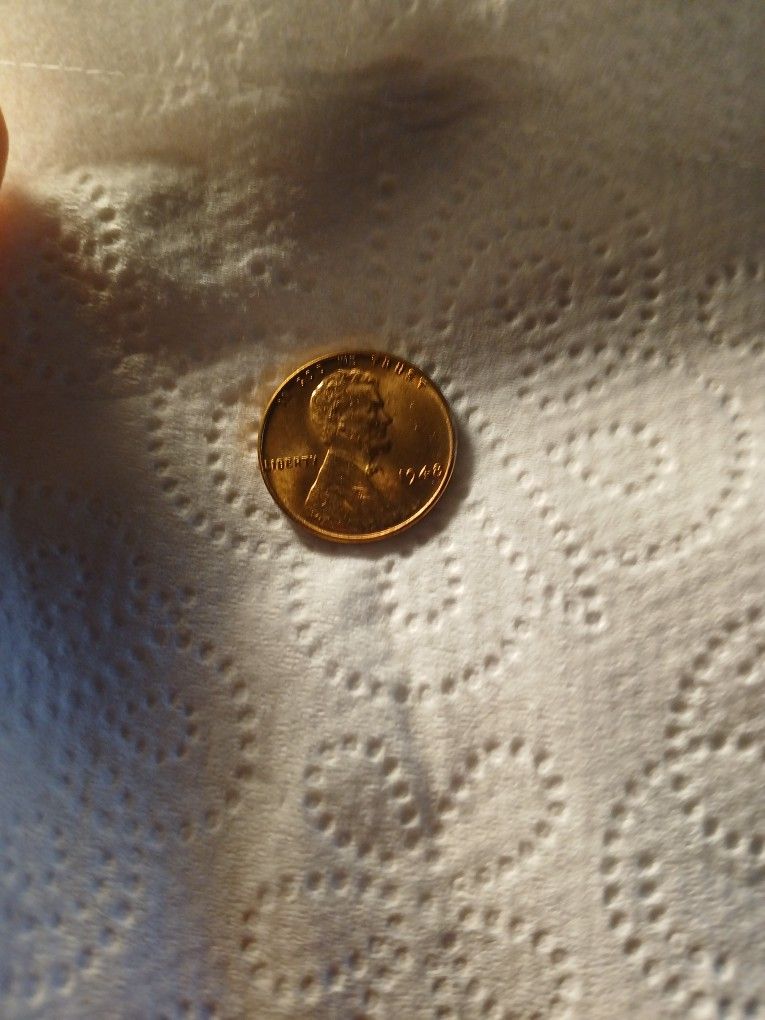 1968 Wheat Error Penny BU