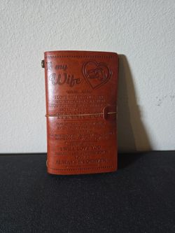 Engraved Leather Journal for Wife