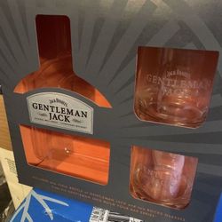 Jack Daniels Gentleman Jack Whiskey Glass Set Of 2
