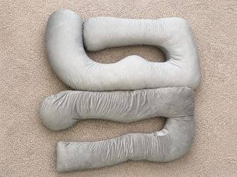Set of 2 Full-Body / Pregnancy Pillows — Jersey + Plush Velour