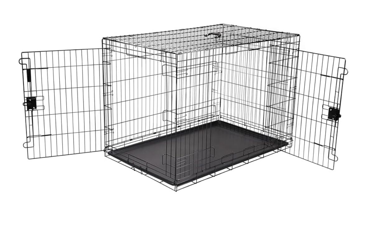 XL Foldable Double Door Dog Crate
