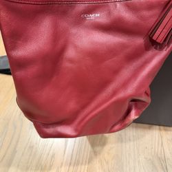 Red Coach leather Bag 