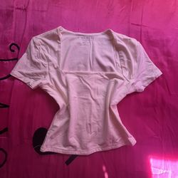 Cream White Crop Top
