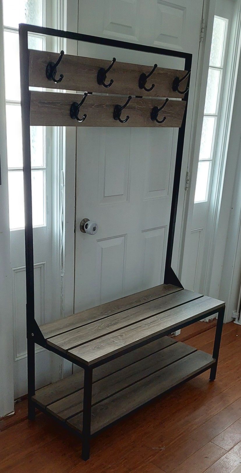 Large Coat Rack With Shoe Storage