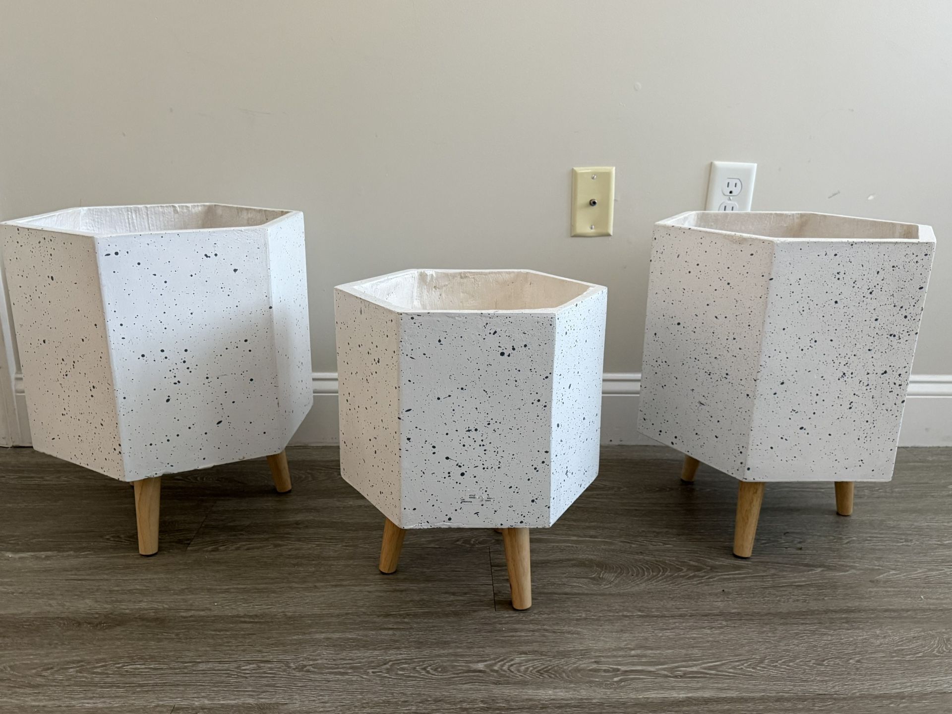 White Ceramic Planters