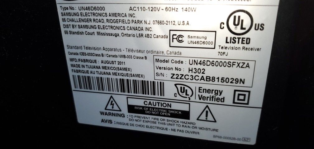 Samsung 46 Inch Smart TV