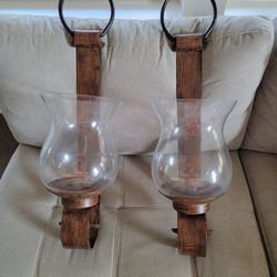 Large Wall Mount Candle Holders x 2