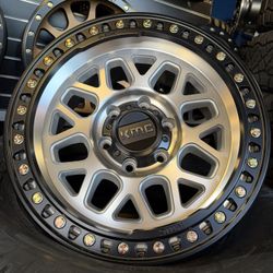 4-New KMC 17x8.5 6x135 6x139.7GRS or IMS  MACHINE BLACK RING WHELES (We Finance) 