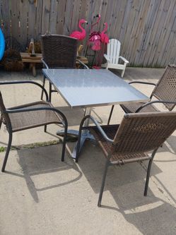Patio Set Table Chairs