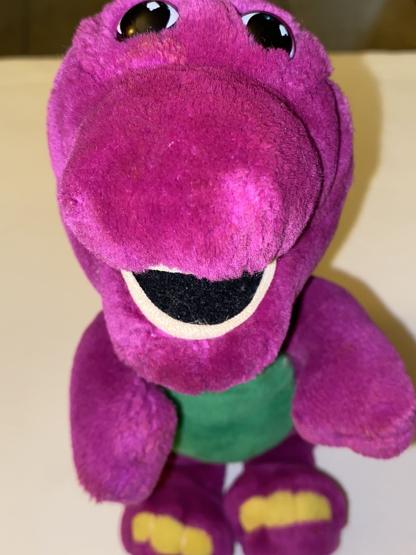 Barney Vintage 1992 Plush Purple Dinosaur 12" Stuffed Animal Lyons Toy