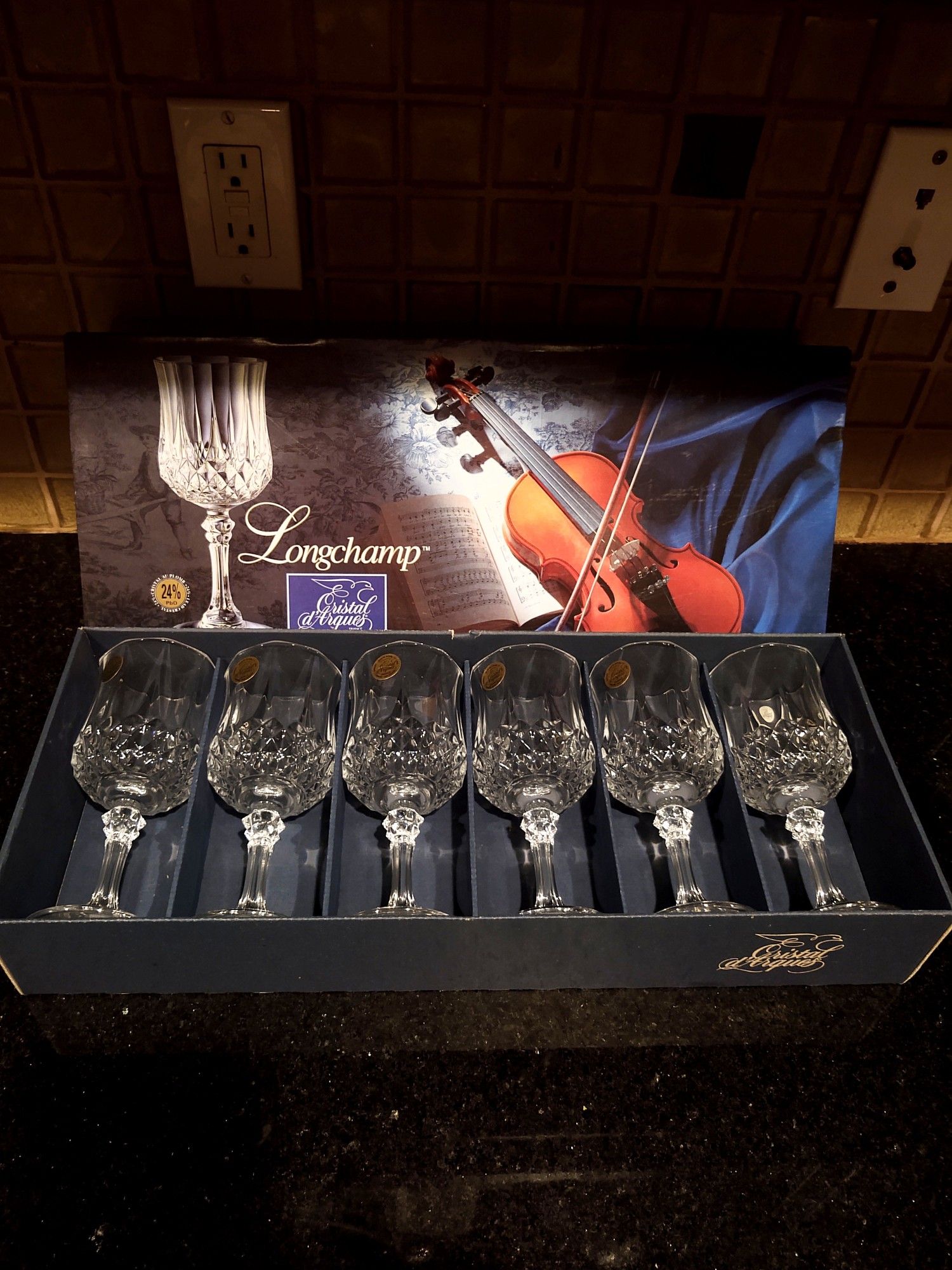 Vintage Cristal d'Arques Water Goblets