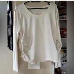 All in Motion Cream Athletic Dri Fit Stretch Top