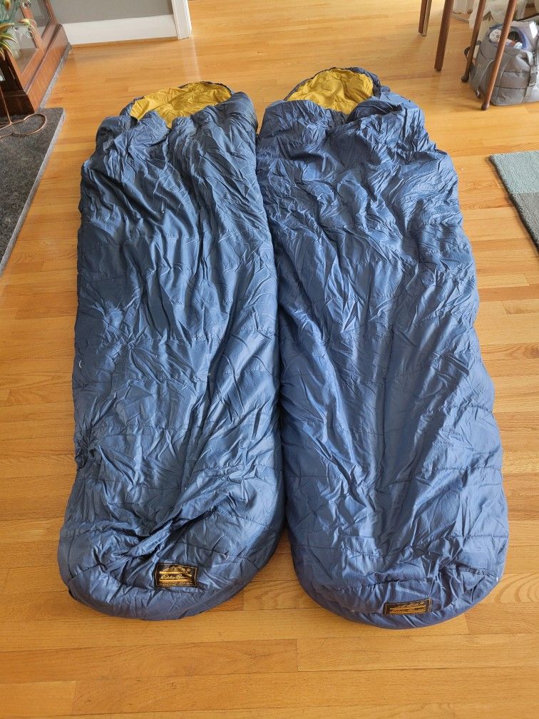 2 Eddie Bauer Premium Goose Down Sleeping Bags