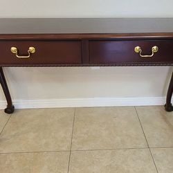 Chippendale Mahogany Console Table/ Desk