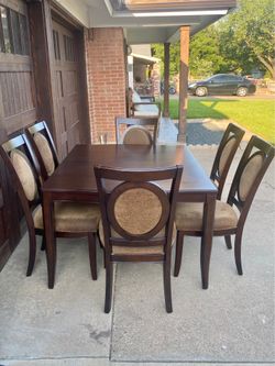 Dining table and 6 chairs