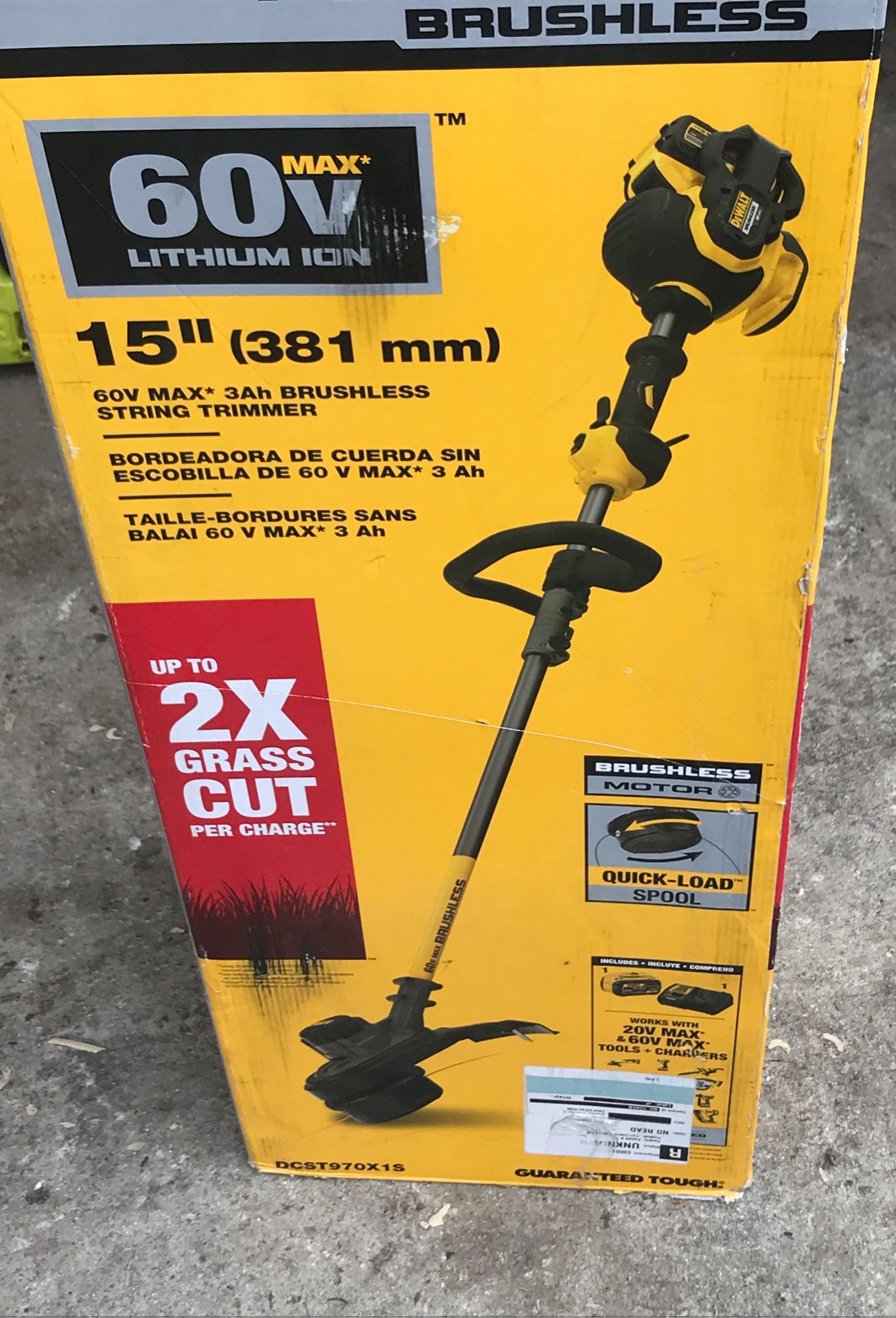 Dewalt 60 volt 15 inch weedeater battery charger