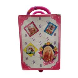 Vintage 1997 Tara Toys Barbie Cardboard Rolling Carrying Case