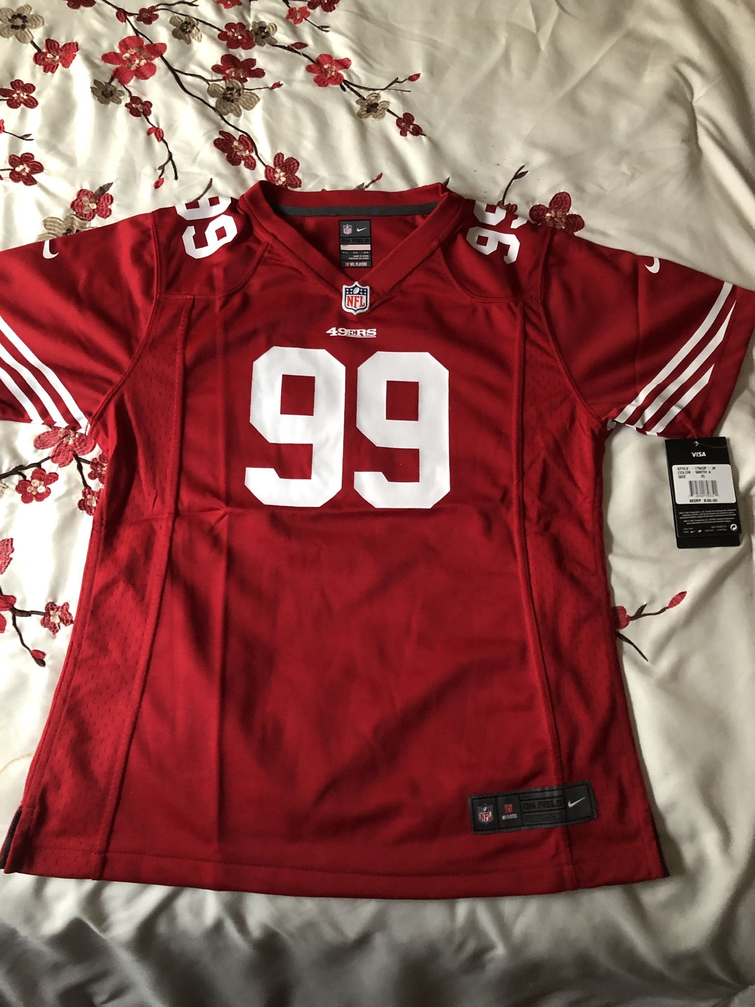 New San Francisco 49ers girls Jersey size Xlarge,